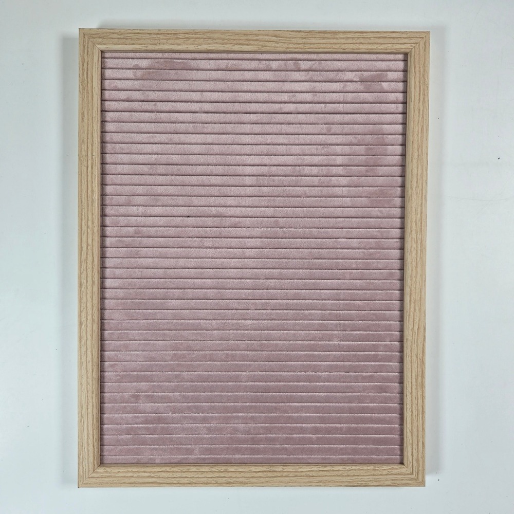 Nielsen Bainbridge Letter Board 12x16 Pink Velvet Oak Frame Message Board